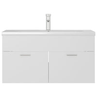 Mobile con Lavabo Integrat-Armadietto da Cucina-Lavandinoo Bianco in Legno Multistrato 392280