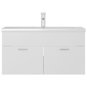 Mobile con Lavabo Integrat-Armadietto da Cucina-Lavandinoo Bianco in Legno Multistrato 392280