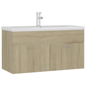 Mobile con Lavabo Integrato Rovere Sonoma in Legno Multistrato 3071291