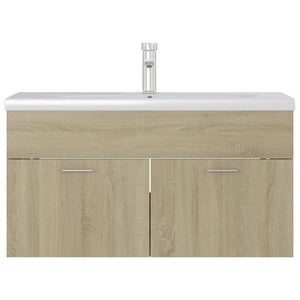 Mobile con Lavabo Integrato Rovere Sonoma in Legno Multistratocod mxl 72733
