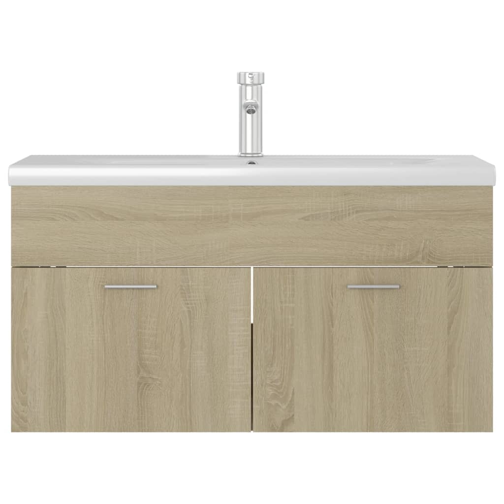 Mobile con Lavabo Integrato Rovere Sonoma in Legno Multistrato 3071291