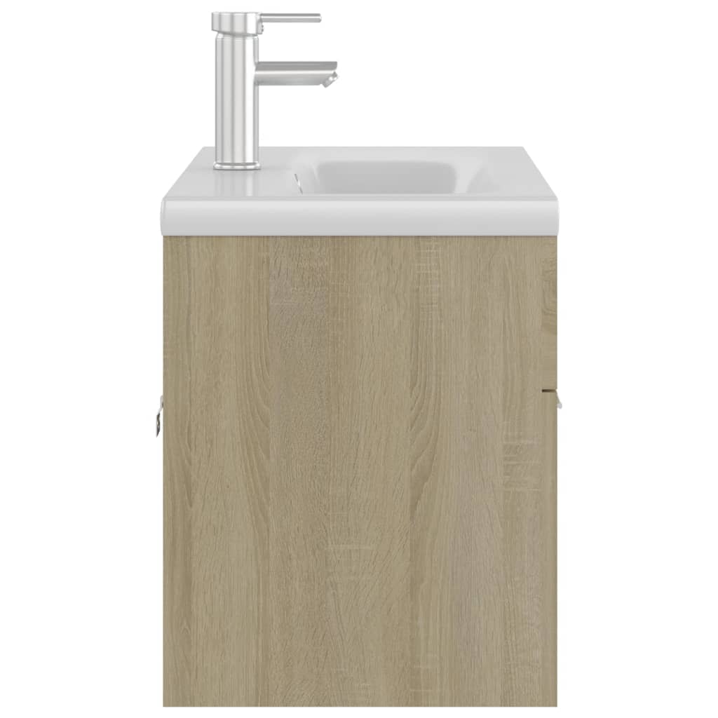 Mobile con Lavabo Integrato Rovere Sonoma in Legno Multistrato 3071291