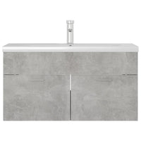 Mobile con Lavabo Integrato Grigio Cemento in Legno Multistrato 3071292