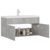 Mobile con Lavabo Integrato Grigio Cemento in Legno Multistrato 3071292