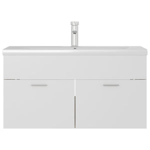 Mobile Lavabo Integrato Bianco Rovere Sonoma Legno Multistratocod mxl 72742