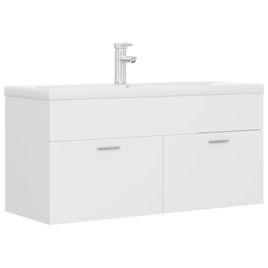 Mobile Bagno con Lavabo Integrato Bianco in Legno Multistrato 3071297