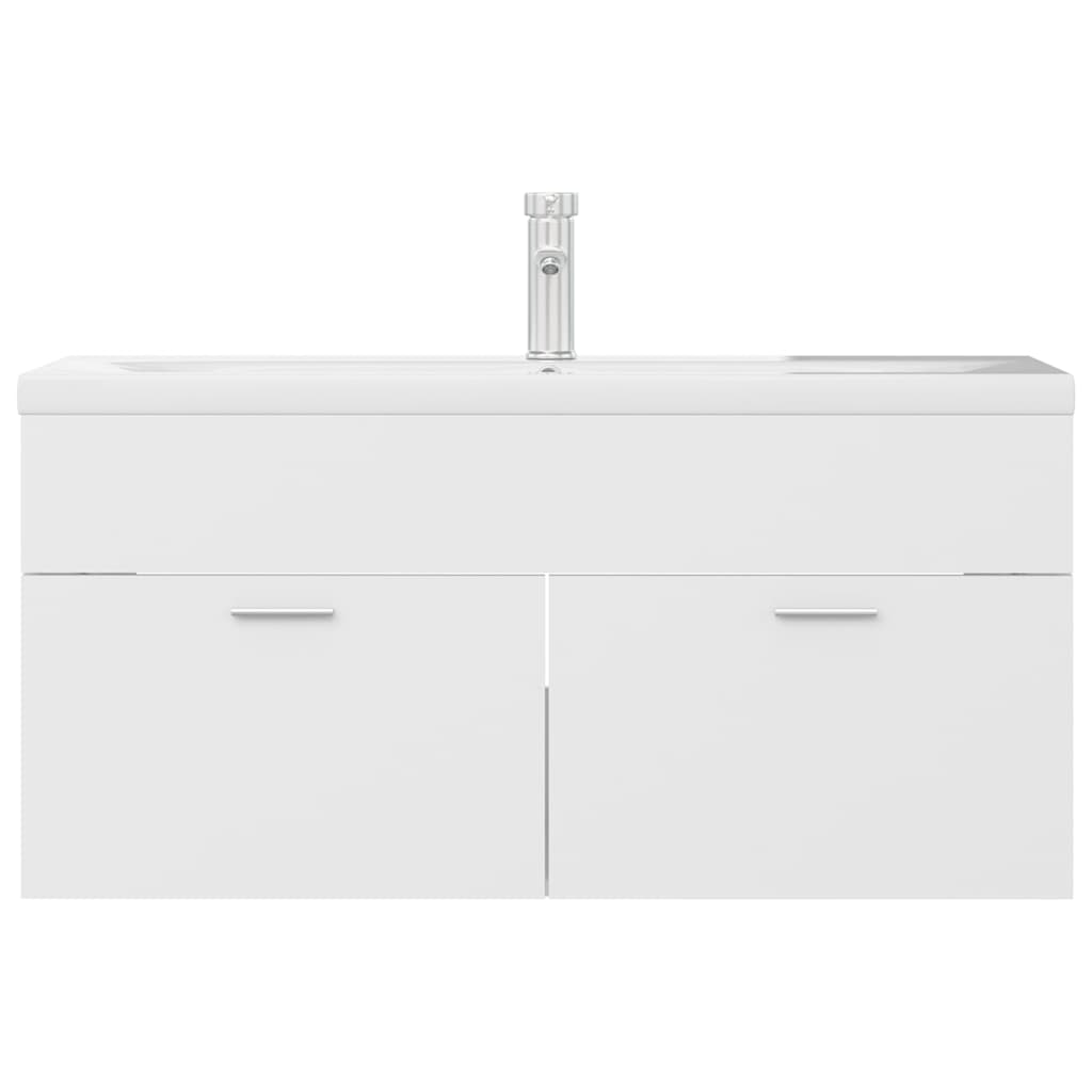 Mobile Bagno con Lavabo Integrato Bianco in Legno Multistrato 3071297