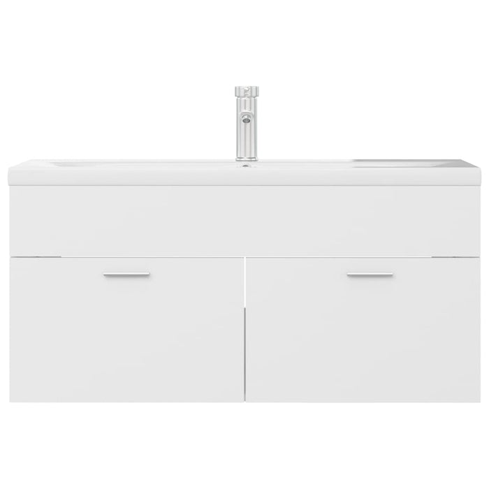 Mobile Bagno con Lavabo Integrato Bianco in Legno Multistrato 3071297