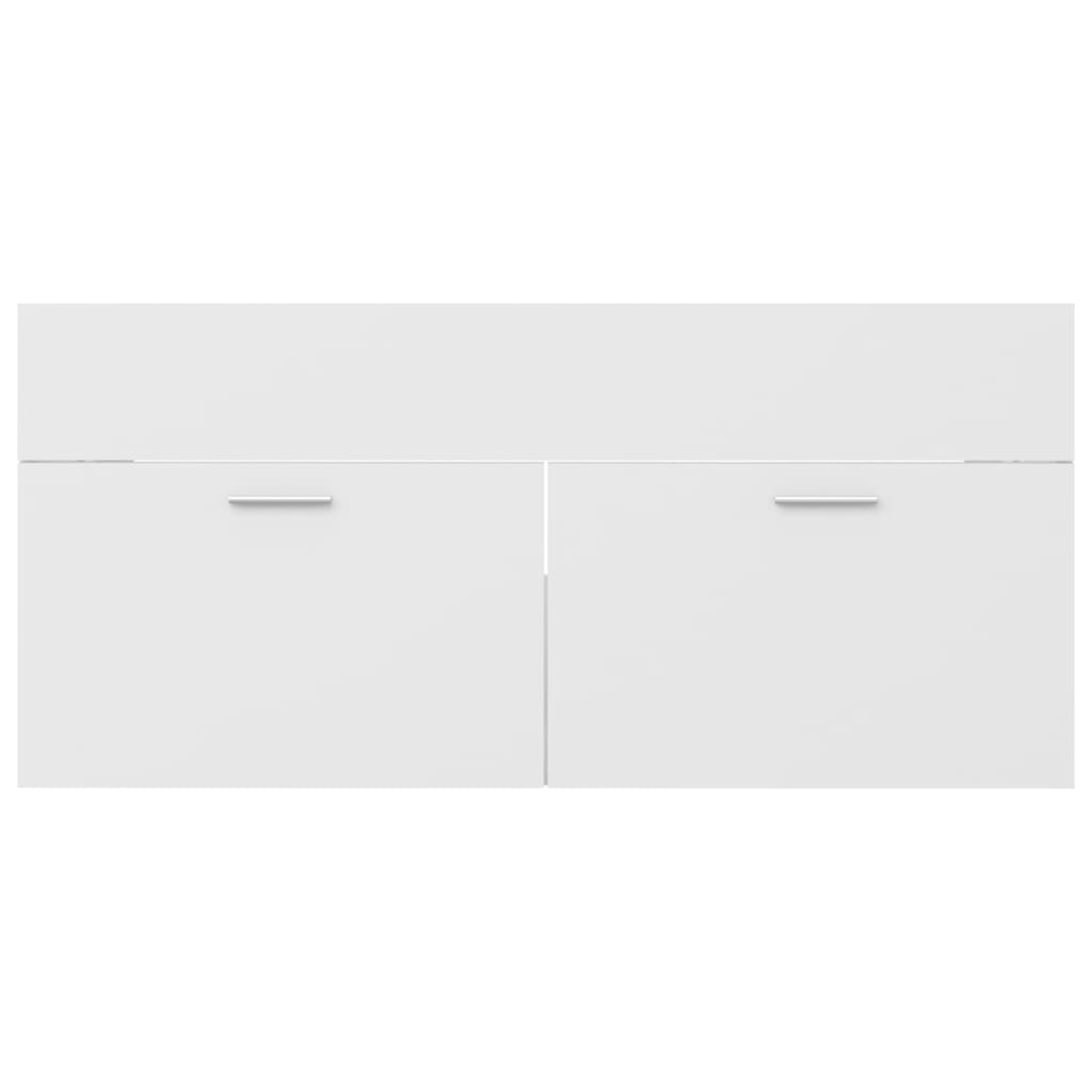 Mobile Bagno con Lavabo Integrato Bianco in Legno Multistrato 3071297