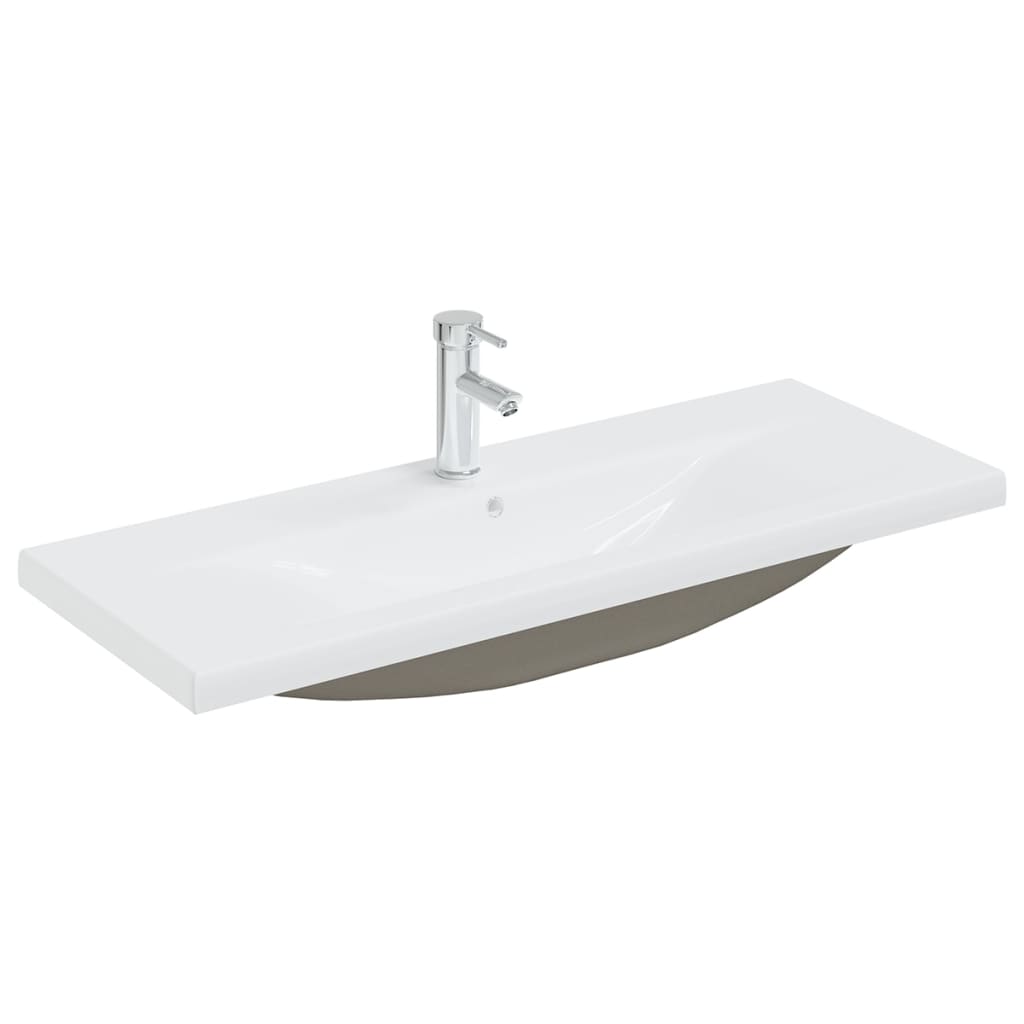 vidaXL Mobile Bagno con Lavabo Integrato Bianco in Legno Multistrato