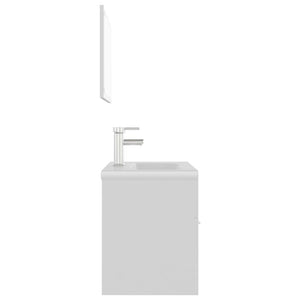 Set Mobili da Bagno Bianco in Legno Multistrato 3071315