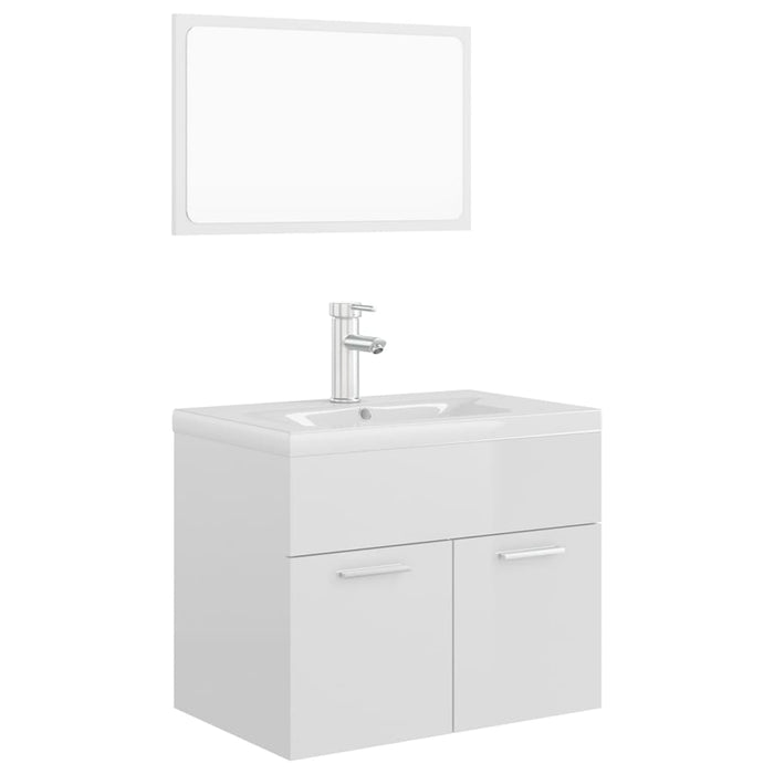 Set Mobili da Bagno Bianco Lucido in Truciolatocod mxl 72735