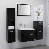 Set Mobili da Bagno Nero in Truciolato cod mxl 65170