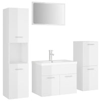 Set Mobili da Bagno Bianco Lucido in Truciolato cod mxl 12855