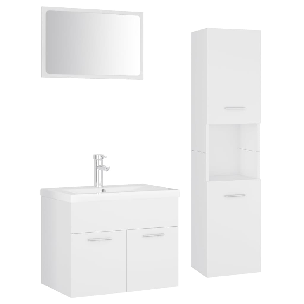Set Mobili da Bagno Bianco in Truciolatocod mxl 96734