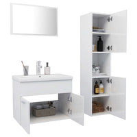 Set Mobili da Bagno Bianco Lucido in Truciolatocod mxl 96735