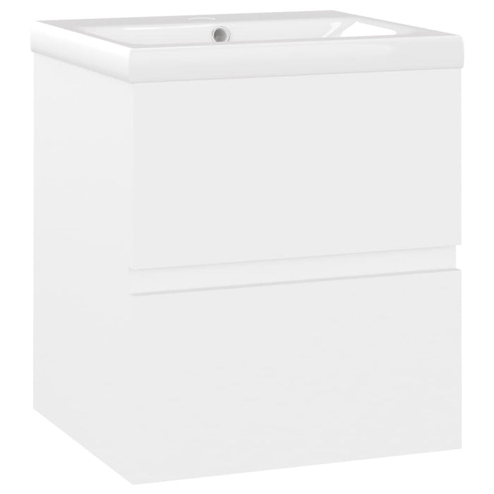 Mobile con Lavabo Integrat-Armadietto da Cucina-Lavandinoo Bianco in Legno Multistrato 715216