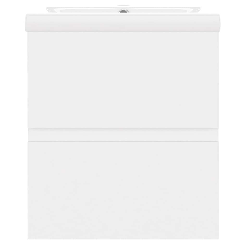 Mobile con Lavabo Integrato Bianco in Legno Multistrato 3071531
