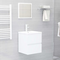Mobile con Lavabo Integrato Bianco in Legno Multistrato 3071531