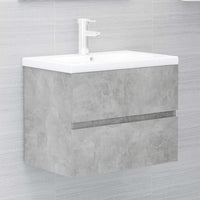 Mobile Bagno con Lavabo Integrato Grigio Cemento in Truciolato cod mxl 71940