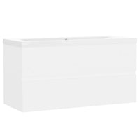 Mobile lavabo con lavabo integrato 90 x 38,5 x 45 cm in truciolare bianco 02_0006420