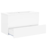Mobile lavabo con lavabo integrato 90 x 38,5 x 45 cm in truciolare bianco 02_0006420