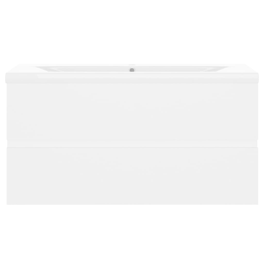 Mobile lavabo con lavabo integrato 90 x 38,5 x 45 cm in truciolare bianco 02_0006420