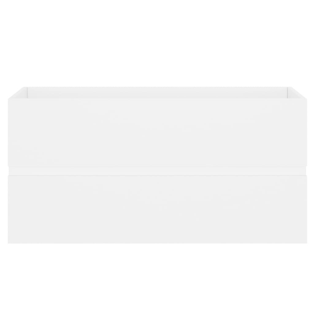 Mobile con Lavabo Integrato Bianco in Legno Multistrato 3071558