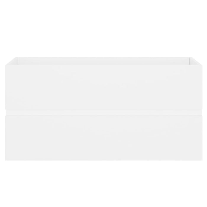 Mobile con Lavabo Integrato-Armadietto da bagno Bianco in Legno Multistrato 198851