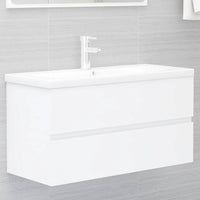Mobile con Lavabo Integrato Bianco in Legno Multistrato 3071558