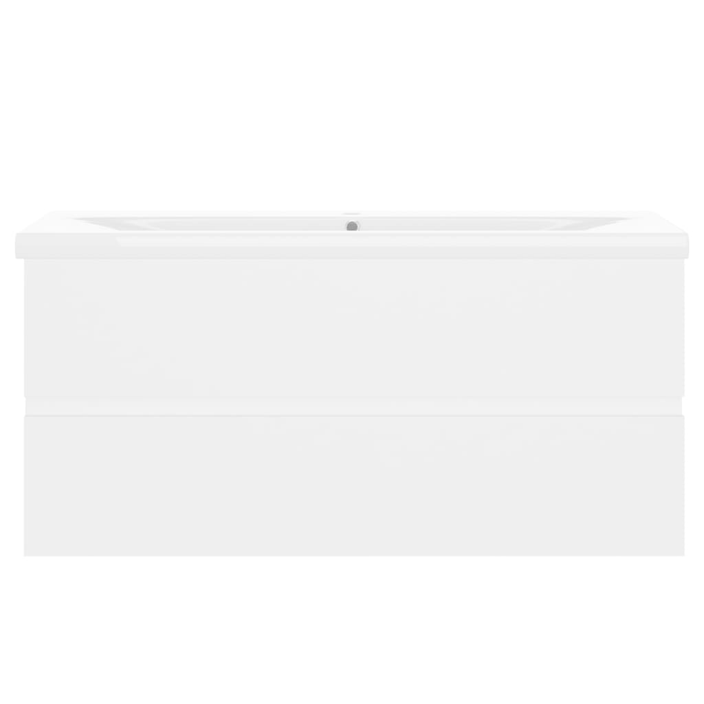 Mobile con Lavabo Integrato Bianco in Legno Multistrato 3071567