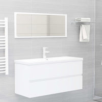 Mobile con Lavabo Integrato Bianco in Legno Multistrato 3071567