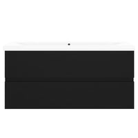 Mobile con Lavabo Integrato Nero in Legno Multistrato 3071568