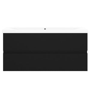 Mobile con Lavabo Integrato Nero in Legno Multistrato 3071568