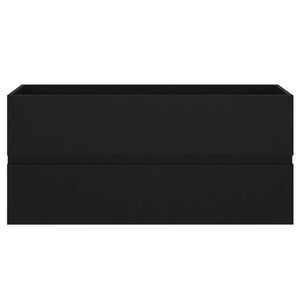 Mobile con Lavabo Integrato Nero in Legno Multistrato 3071568
