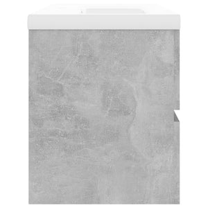 Mobile con Lavabo Integrat-Armadietto da Cucina-Lavandinoo Grigio Cemento in Legno Multistrato 619128