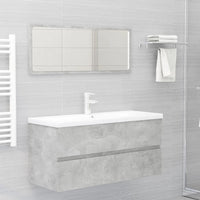 Mobile con Lavabo Integrato Grigio Cemento in Legno Multistrato 3071571