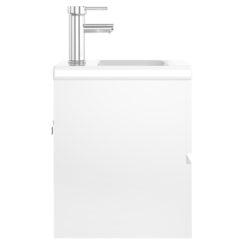 Mobile con Lavabo Integrato Bianco in Legno Multistrato 3071621