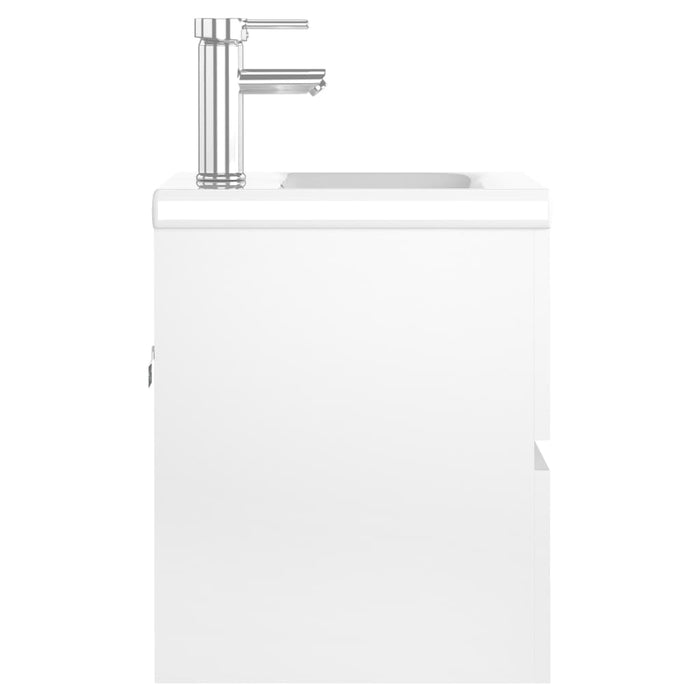 Mobile con Lavabo Integrato Bianco in Legno Multistrato 3071621