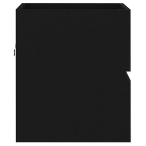 Mobile Bagno con Lavabo Integrato Nero in Legno Multistrato 3071622