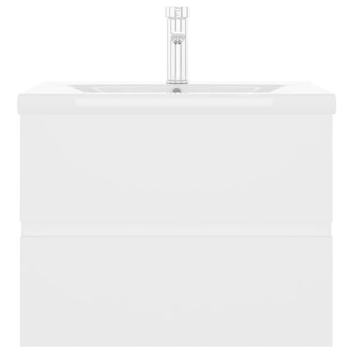 Mobile con Lavabo Integrato Bianco in Legno Multistrato 3071630