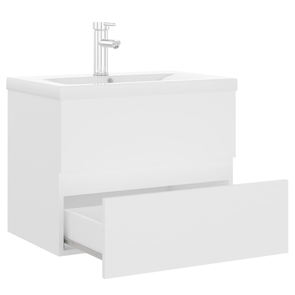 Mobile lavabo con lavabo integrato 60 x 38,5 x 45 cm in truciolare bianco 02_0006419