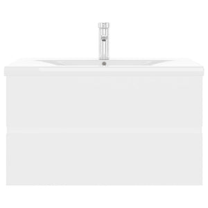 Mobile con Lavabo Integrato Bianco in Legno Multistrato 3071639