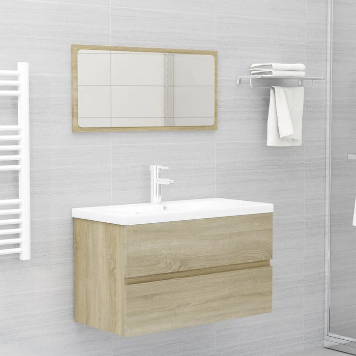 Mobile con Lavabo Integrato Rovere Sonoma in Legno Multistrato 3071642