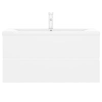 Mobile con Lavabo Integrato Bianco in Legno Multistrato