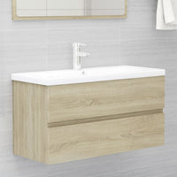 Mobile con Lavabo Integrato Rovere Sonoma in Legno Multistrato 3071651