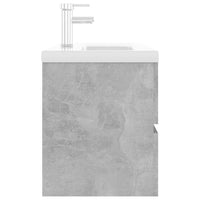 Mobile con Lavabo Integrato Grigio Cemento in Legno Multistrato 3071652