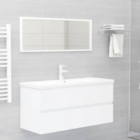 Mobile Bagno con Lavabo Integrato Bianco in Legno Multistrato 3071657