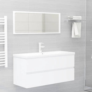Mobile Bagno con Lavabo Integrato Bianco in Legno Multistrato 3071657