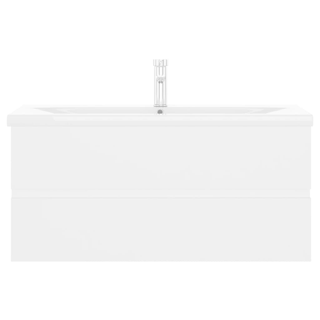 Mobile Bagno con Lavabo Integrato Bianco in Legno Multistrato 3071657